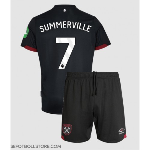 West Ham United Crysencio Summerville #7 Replika babykläder Bortaställ Barn 2024-25 Kortärmad (+ korta byxor)